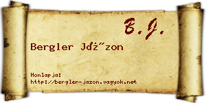Bergler Jázon névjegykártya
